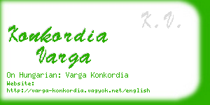 konkordia varga business card